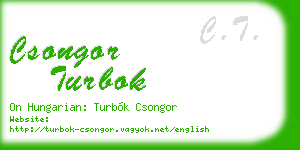 csongor turbok business card