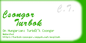 csongor turbok business card